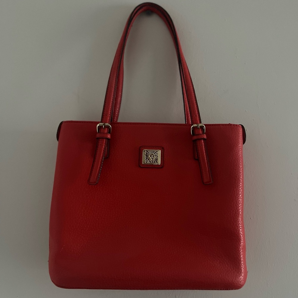 Anne Klein Orange Small Tote 12” across 9” high